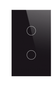 SmartHome by Epcom Interruptor de Luz Inteligente SH412W4K, 2 Botones, Wi-Fi, Negro