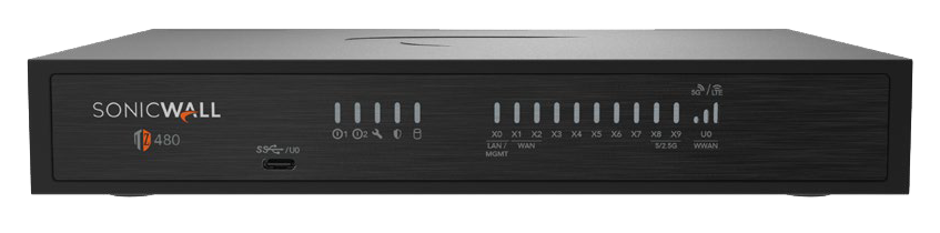 Firewall SonicWall TZ480, Alámbrico, 8 x RJ-45, 2 x SFP+, 4000 Mbit/s