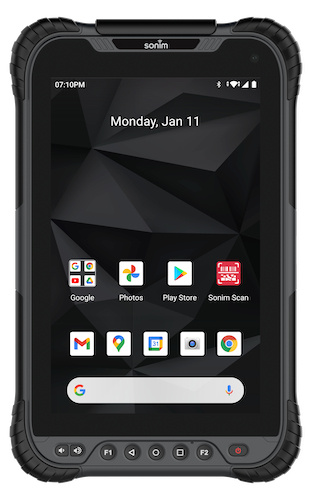 Sonim Terminal Portátil Rugged RS80 8", 4GB, Android 10, Bluetooth, WiFi - Incluye Cable, Cargador y Soporte de Mano