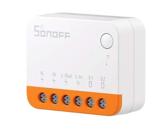 Sonoff Interruptor de Luz Inteligente MINIR4, 1 Botones, Wi-Fi, Blanco
