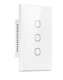 Sonoff Interruptor de Luz Inteligente T6-3C-120M, 3 Botones, Wi-Fi, Blanco