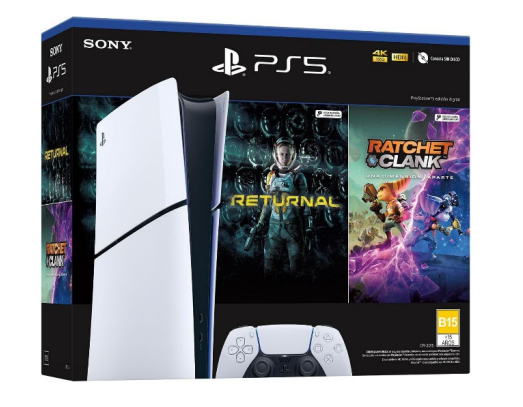 Sony PlayStation 5 Slim 1TB, Wi-Fi, Lector de Discos, Negro/Blanco