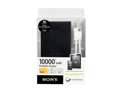 Cargador Portátil Sony CP-F10L, 10.000mAh, USB, Negro