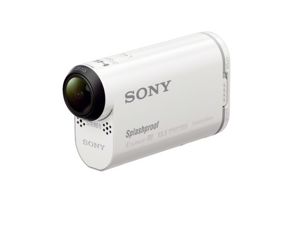Cámara de Video Sony Action Cam HDR-AS100V con WiFi y GPS, 1920 x 1080 Pixeles, Blanco