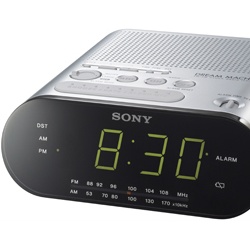 Sony Radio Despertador Analógico ICF-C218, Negro/Gris