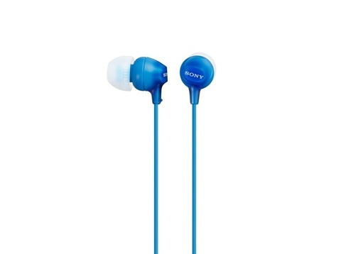 Sony Audífonos MDR-EX15LP, Alámbrico, 1.2 Metros, Azul