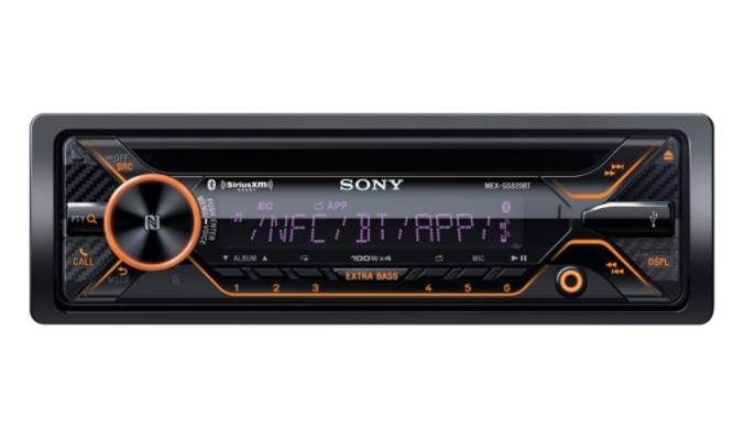 Sony Autoestéreo MEX-GS820BT, 100W, MP3/USB, Negro