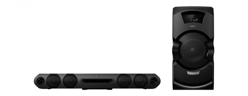 Sony MHC-GT3D Mini Componente + Barra de Sonido, Bluetooth, 720W RMS, USB 2.0, Negro