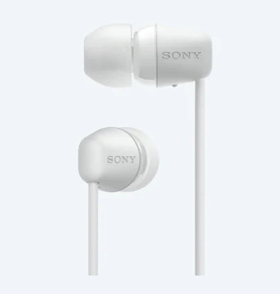 Sony Audífonos Intrauriculares con Micrófono WI-C200, Inalámbrico, Bluetooth, Blanco