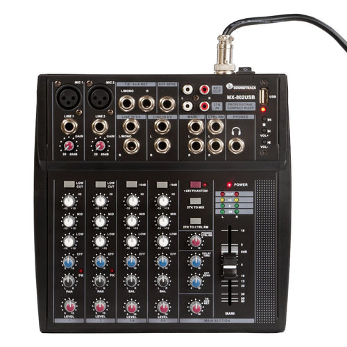 Soundtrack Mezcladora MX-802USB, 8 Canales, USB, Negro
