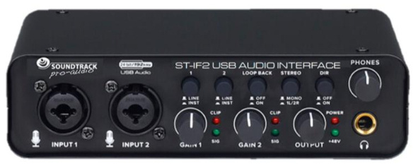 Soundtrack Interfaz de Audio USB ST-IF2, Entrada XLR, Salida 2 x 6.35mm