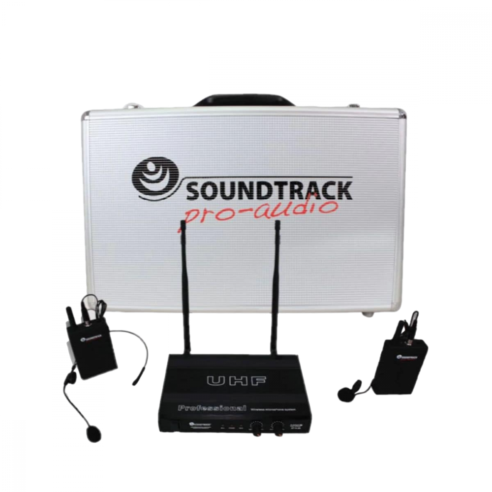 Soundtrack Kit Micrófono STW-28HLL, Inalámbrico, Negro