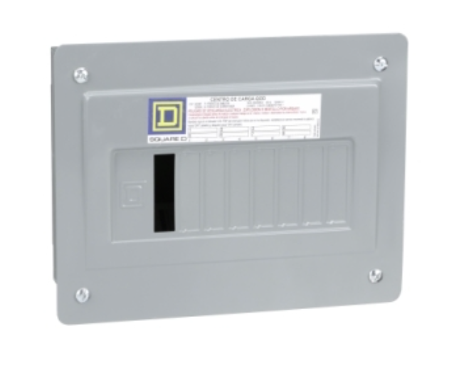 Square D Centro de Carga QOD8F, 8 Polos, 100A, Empotrar