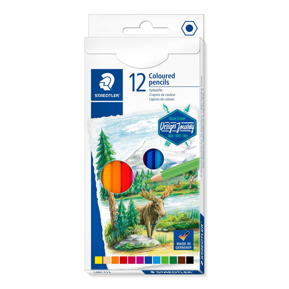 Staedtler Lápices de Colores Design Journey Clásicos, 12 Lápices