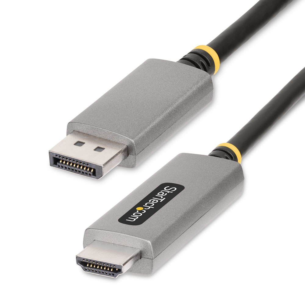 StarTech.com Cable DisplayPort 1.4 Macho - HDMI 2.1 Macho, 144Hz, 2 Metros, Negro/Gris