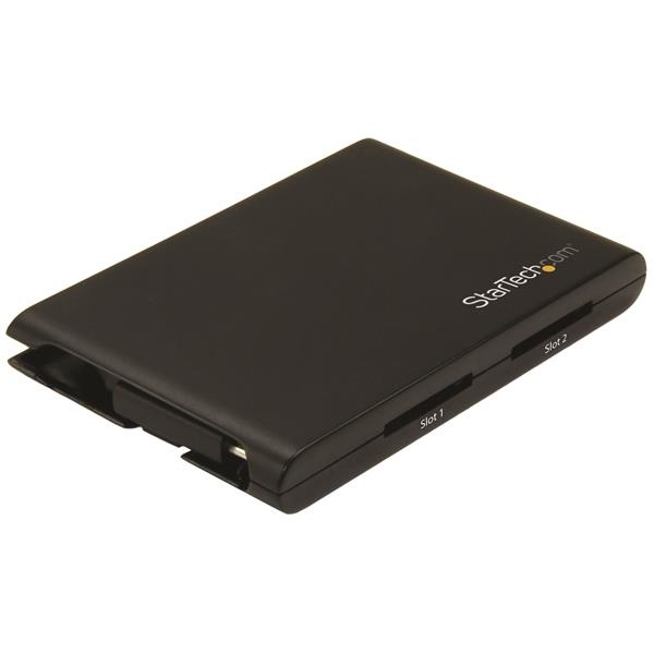 StarTech.com Lector Escritor de Memoria SD con 2 Ranuras, USB 3.0 Tipo C, 5 Gbit/s, Negro