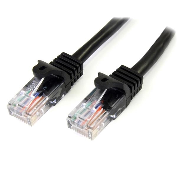 StarTech.com Cable Patch Cat5e UTP sin Enganches RJ-45 Macho - RJ-45 Macho, 2 Metros, Negro