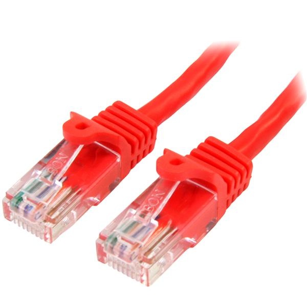 StarTech.com Cable Patch Cat5e UTP sin Enganches RJ-45 Macho - RJ-45 Macho, 5 Metros, Rojo