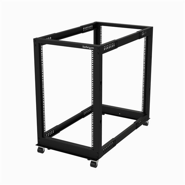 StarTech.com Rack Abierto 4 Postes, 18U, hasta 544kg, Negro