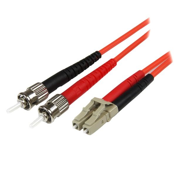StarTech.com Cable Fibra Óptica Multimodo OM2 LC Macho - ST Macho, Núcleo 50µm, Cubierta 125µm, 1 Metro, Naranja