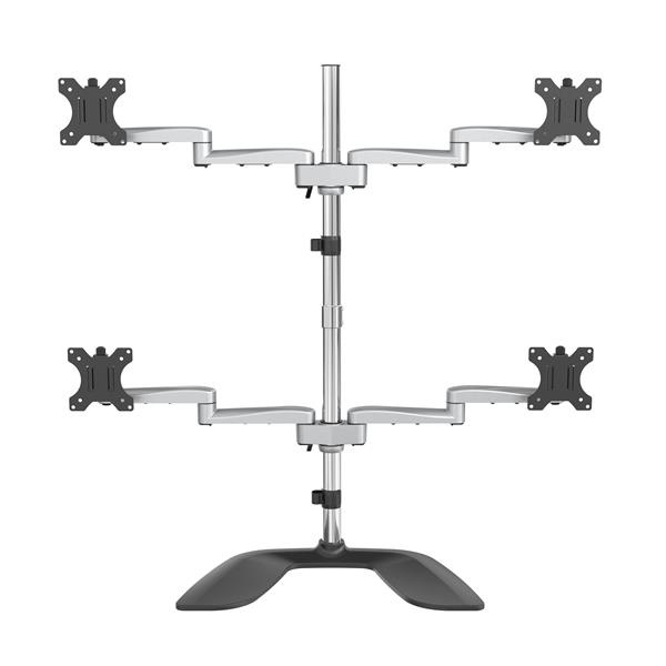 StarTech.com Soporte de Escritorio para 4 Monitores max. 32", hasta 8Kg, Plata