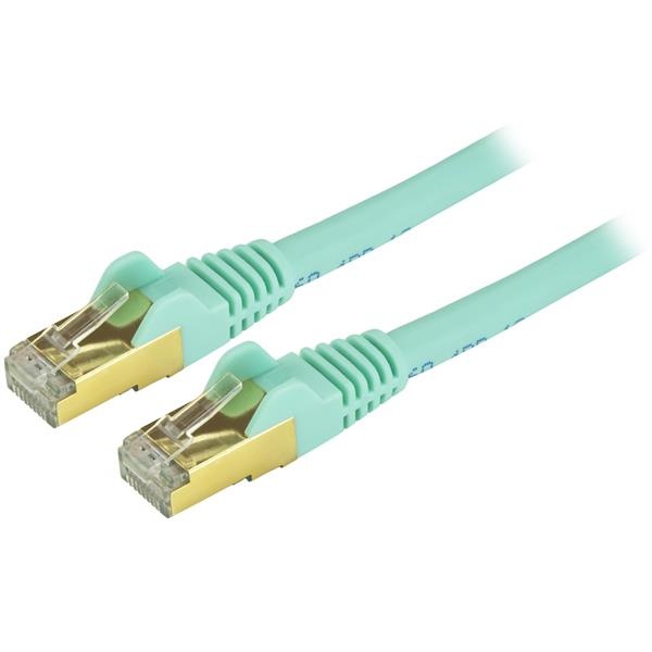 StarTech.com Cable Patch Cat6a STP Blindado sin Enganches RJ-45 Macho - RJ-45 Macho, 6.1 Metros, Turquesa