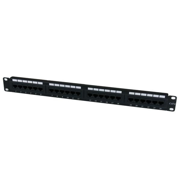 StarTech.com Panel  de Parcheo Cat 6, RJ-45, 24 Puertos, 1U, 	Negro
