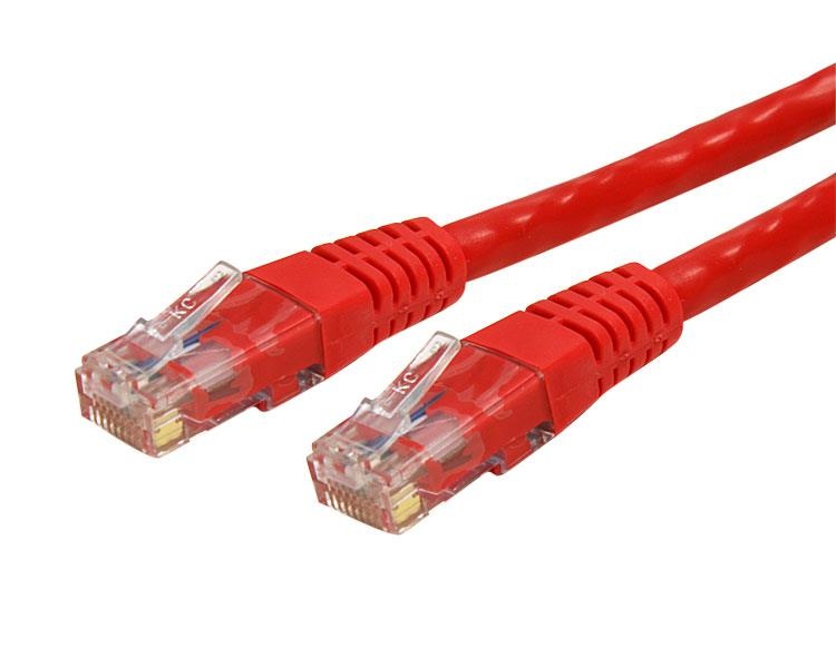 StarTech.com Cable Patch Cat6 UTP Moldeado RJ-45 Macho - RJ-45 Macho, 90cm, Rojo 