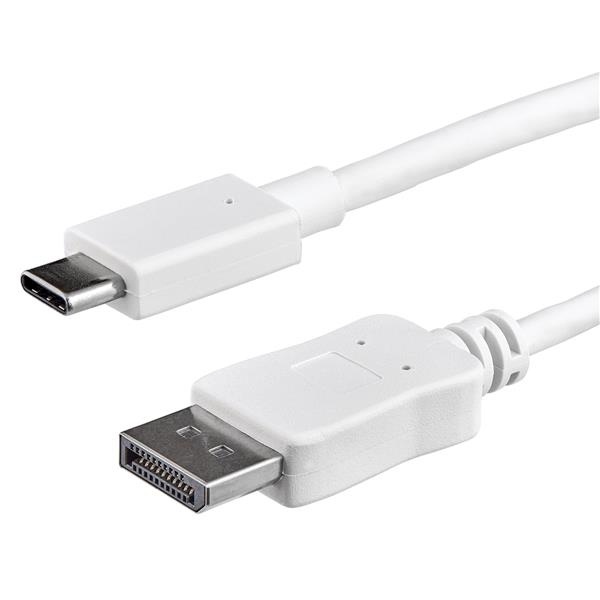 StarTech.com Cable USB-C Macho - DisplayPort Macho, 1 Metro, Blanco
