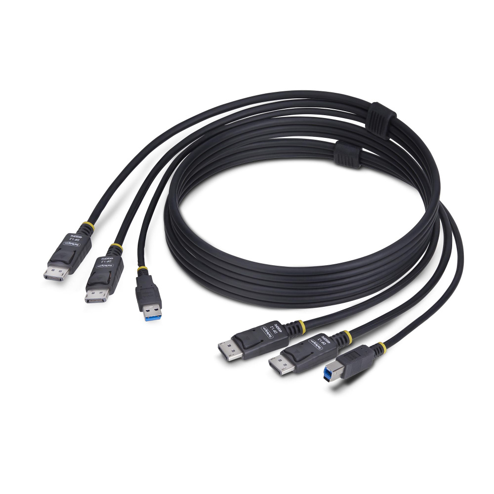 StarTech.com Cable KVM DDU1226, DisplayPort/USB-A Macho - DisplayPort/USB-B Macho, 1.8 Metros