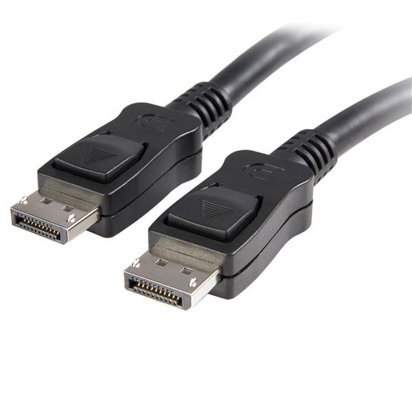 StarTech.com Cable DisplayPort con Certificación VESA DisplayPort 1.2 Macho - DisplayPort 1.2 Macho, 4K, 60Hz, 3 Metros, Negro, con Cierre de Seguridad