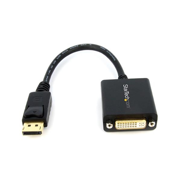 StarTech.com Cable DisplayPort 1.2 Macho - DVI Hembra, 15cm, 1080p, Negro
