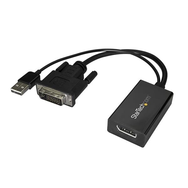 StarTech.com Adaptador DVI Macho - DisplayPort Hembra, Alimentado por USB