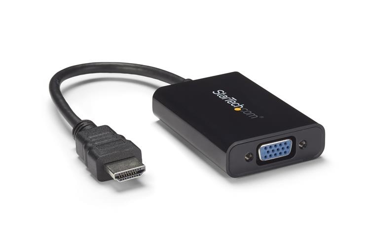 StarTech.com Adaptador HDMI 19-p Macho - VGA 15-p Hembra, Negro