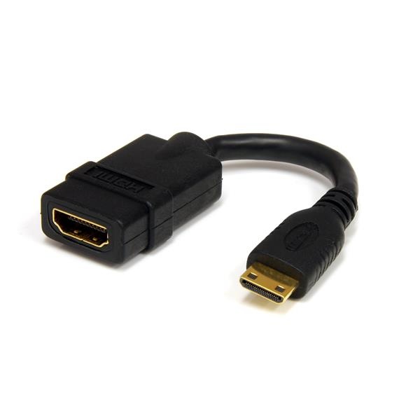 Startech.com Cable Adaptador HDMI Hembra - mini HDMI Macho, 12cm