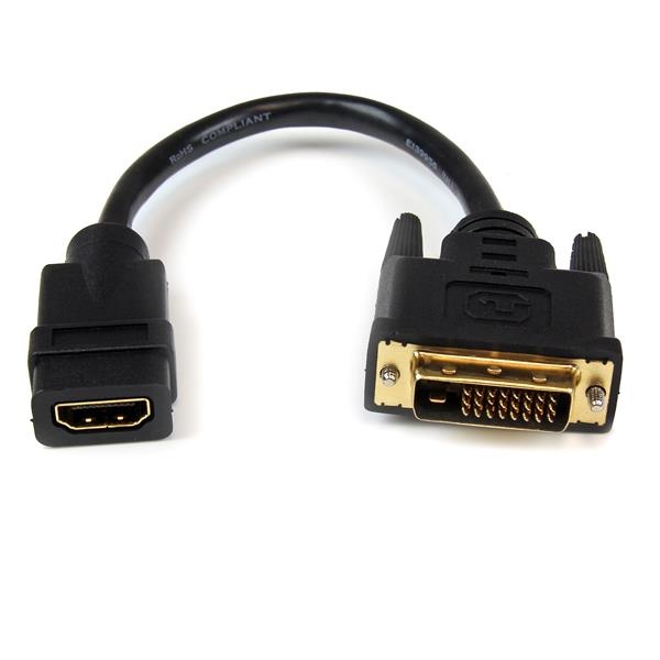 StarTech.com Adaptador HDMI Hembra - DVI-D Macho, Negro
