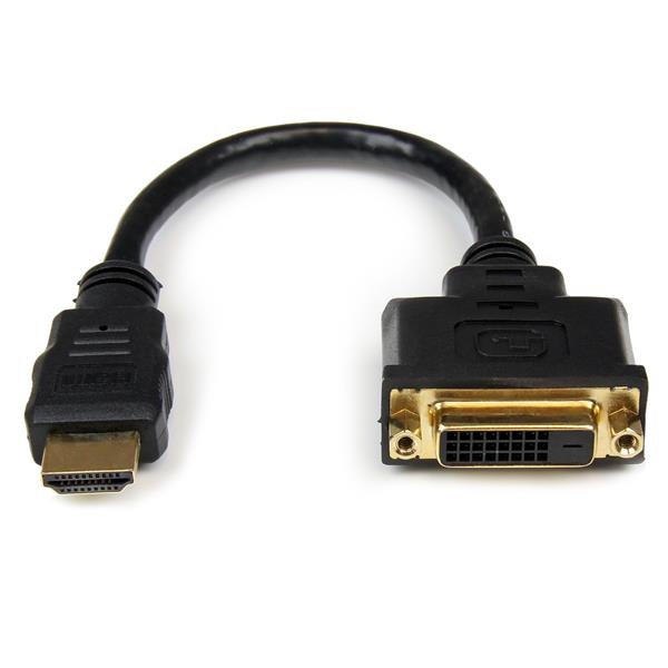 StarTech.com Adaptador HDMI Macho - DVI-D Hembra, 20cm, Negro