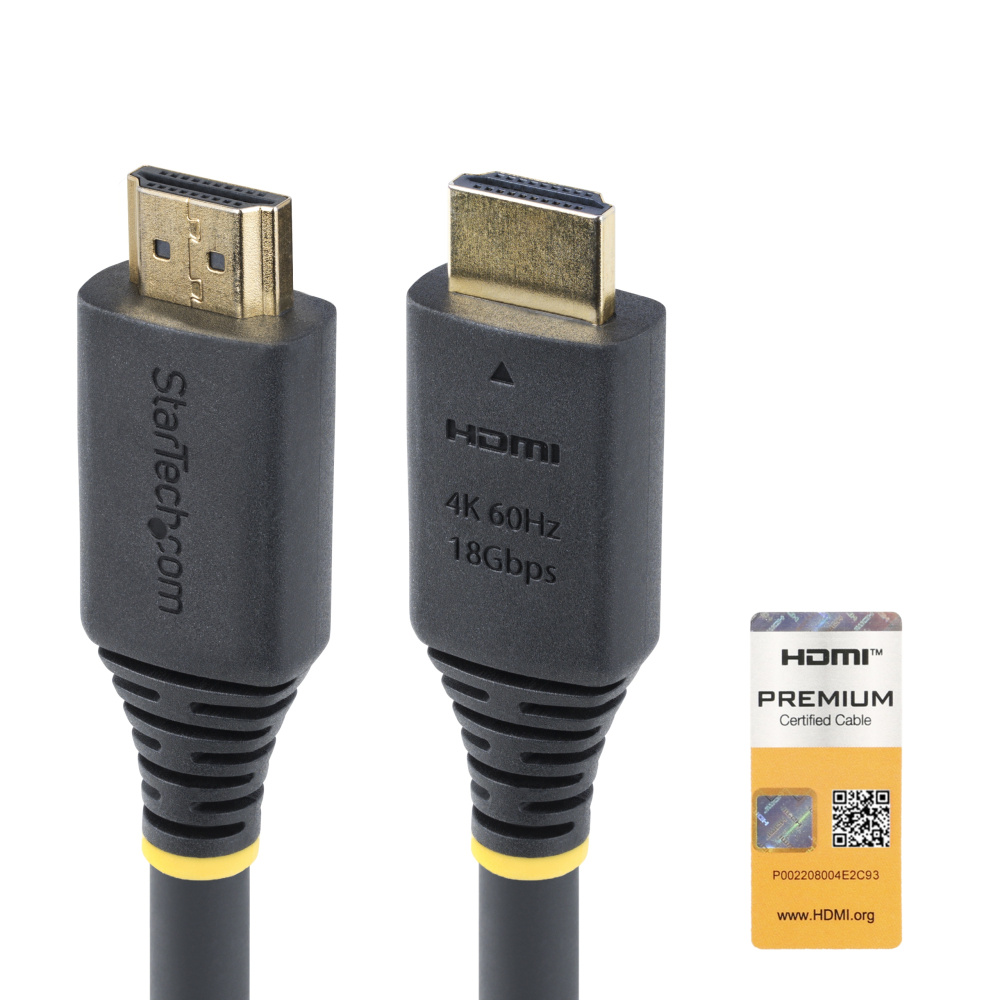 StarTech.com Cable 4K60 HDMI 2.0 Macho - HDMI Macho, 18 Gbit/s, 15 Metros