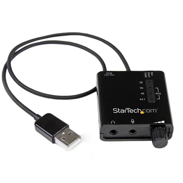 StarTech.com Tarjeta de Sonido Estéreo USB Externa, Adaptador con Salida SPDIF, Negro