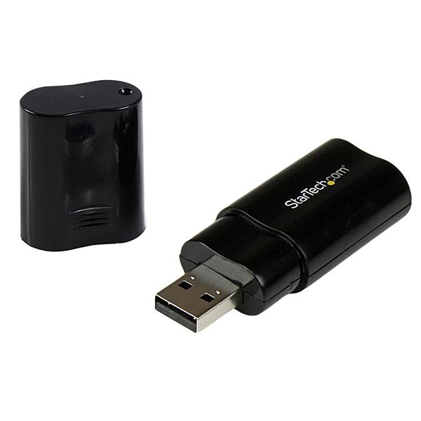 StarTech.com ICUSBAUDIOB Adaptador de Audio USB A - 2x 3.5mm, Negro