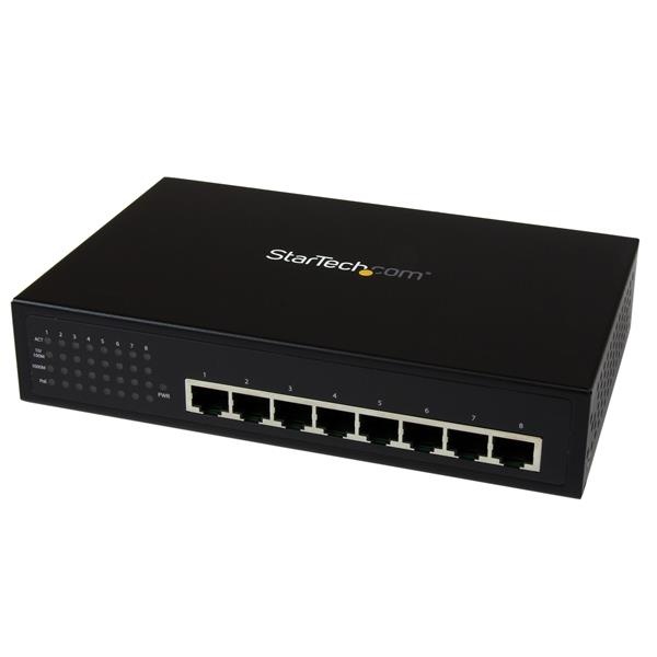 Switch StarTech.com Gigabit Ethernet IES81000POE, 8 Puertos 10/100 ...