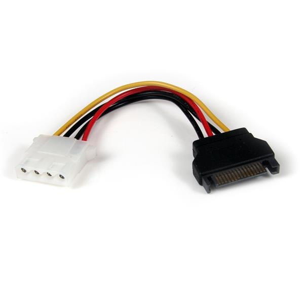 StarTech.com Cable Adaptador de Alimentación SATA a LP4, 15cm
