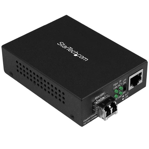 StarTech.com Convertidor de Medios Ethernet Gigabit a Fibra Multimodo LC, 550 Metros