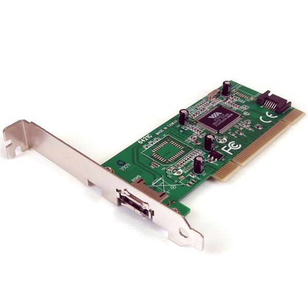 StarTech.com Tarjeta PCI PCIESATA2I, 3000 Mbit/s, con 1 Puerto SATA  + 1 Puerto eSATA