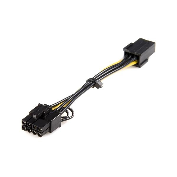 StarTech.com Cable de Poder PCI-E (8-pin) Macho - PCI-E (6-pin) Hembra, 15.5 cm 