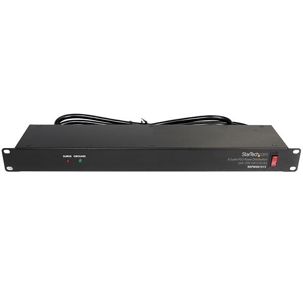StarTech.com PDU para Rack 1U RKPW081915, 15A, 125V, 8 Contactos