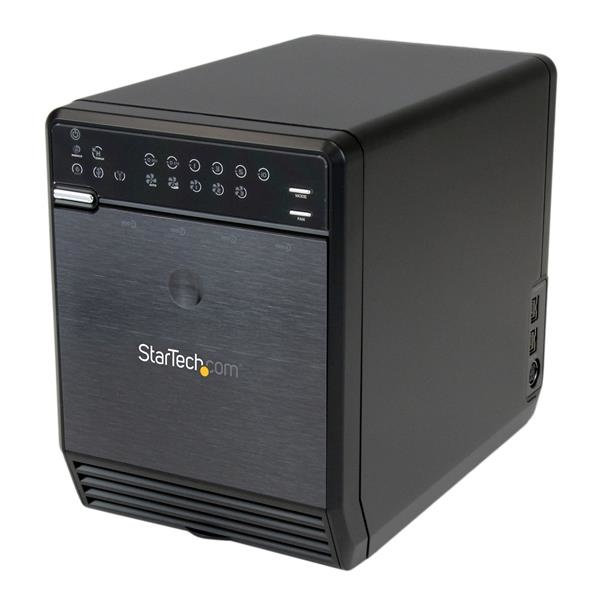 Startech.com Gabinete para Disco Duro de 4 Bahías 3.5", 2TB, USB 2.0/eSATA/Firewire, Negro