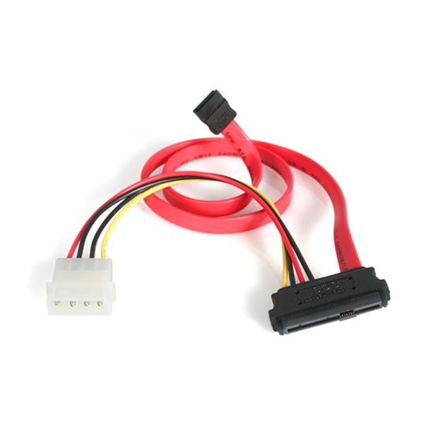 StarTech.com Cable SAS 29-pin - SATA con Alimentación LP4, Rojo
