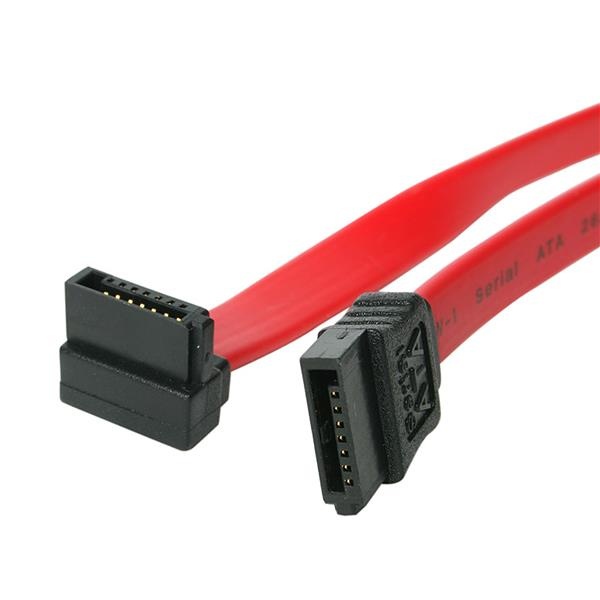 StarTech.com Cable SATA en Ángulo Recto, 45cm, Rojo