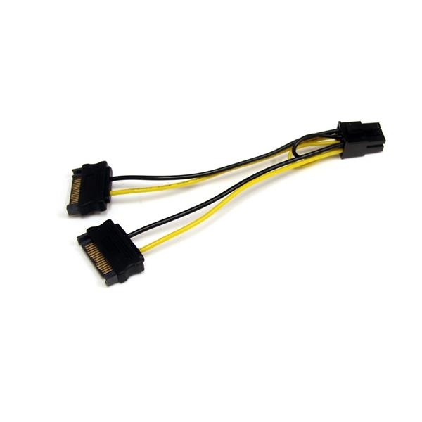 StarTech.com Cable Adaptador de Alimentación SATA a Tarjeta de Video PCI Express, 15cm